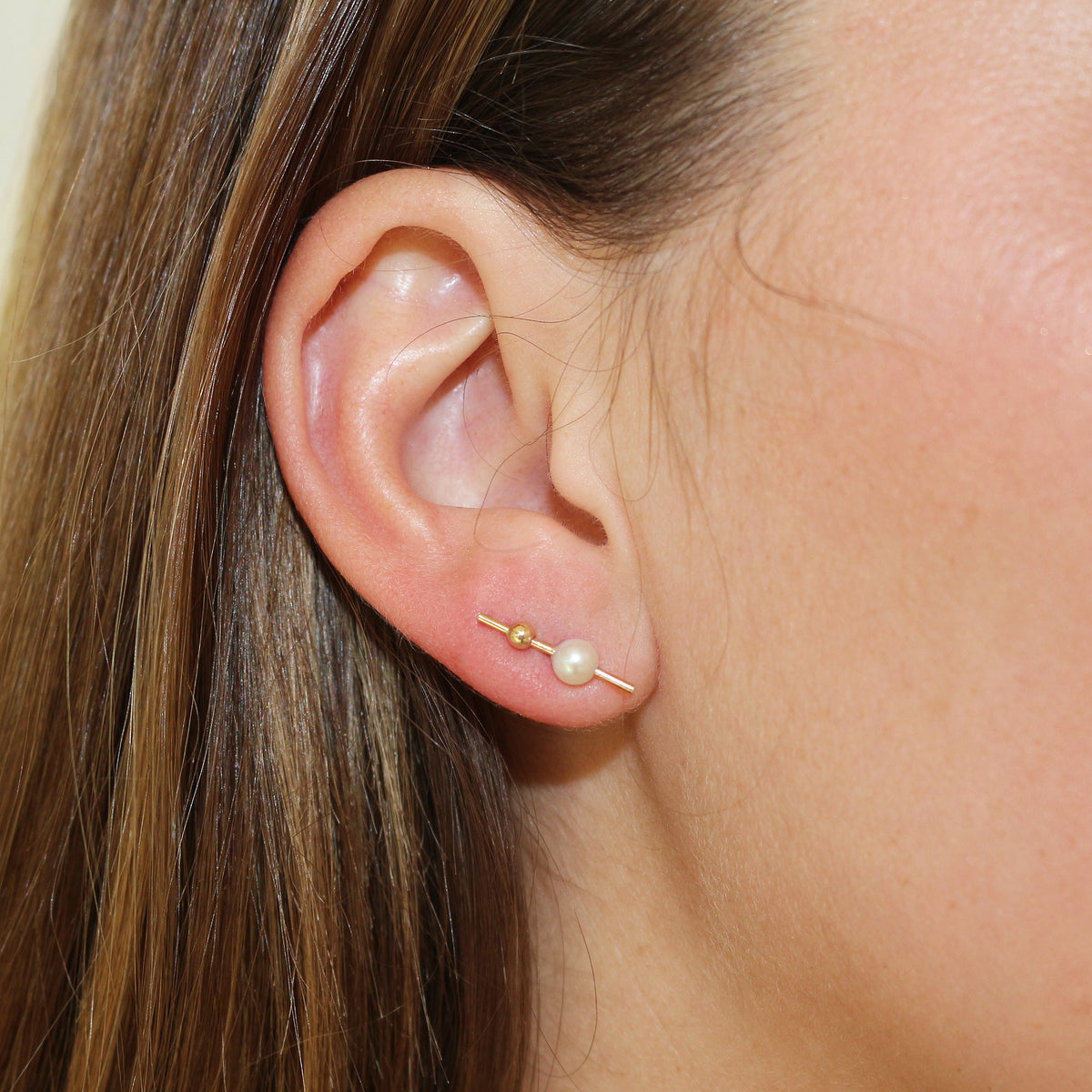 Mau Jewelry Orion Pearl Climber Earring