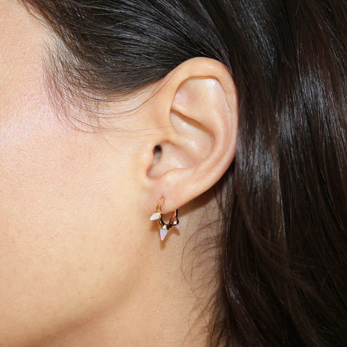 Maria Tash Opal Triple Spike Earring