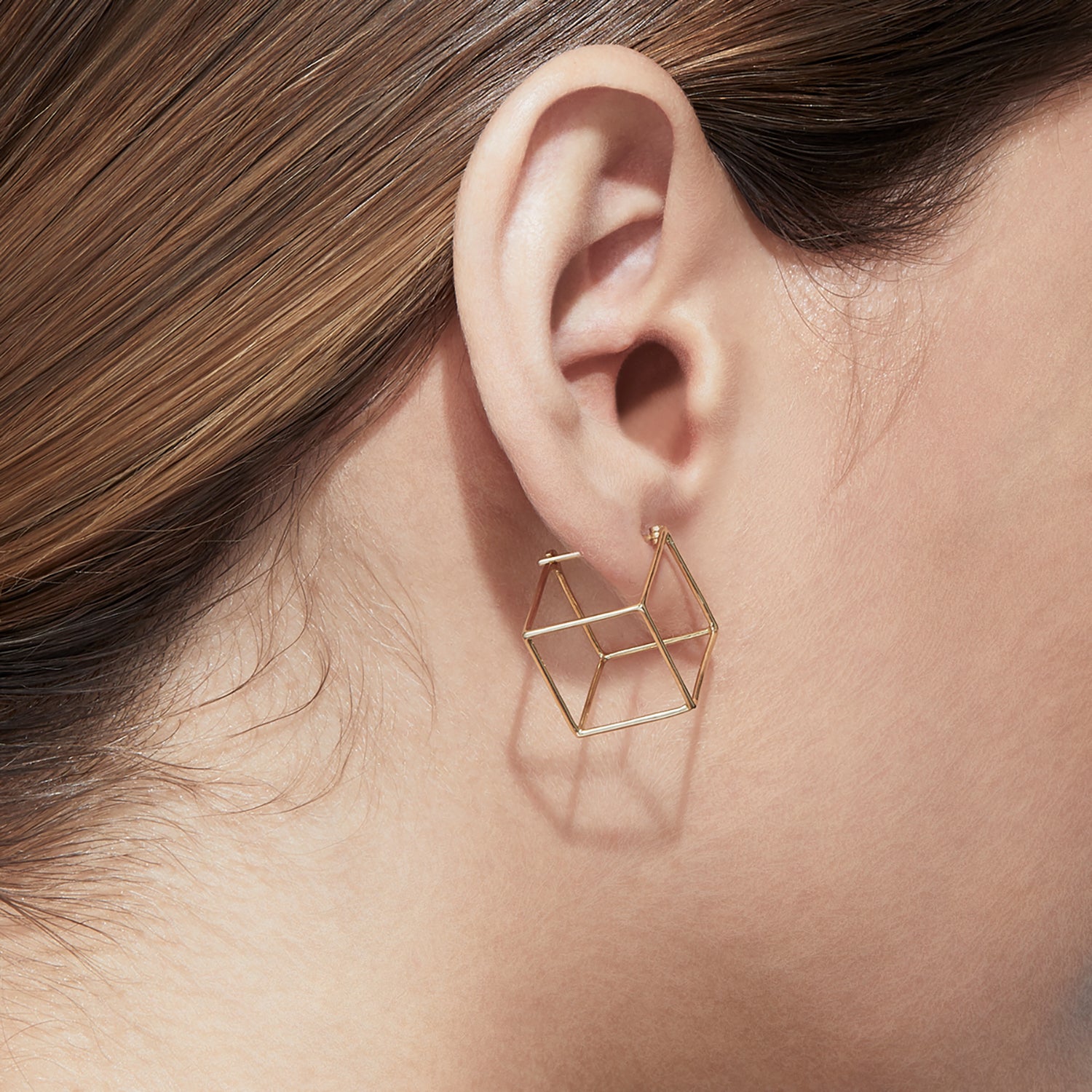 3D Square Earring 15 – barbedwire